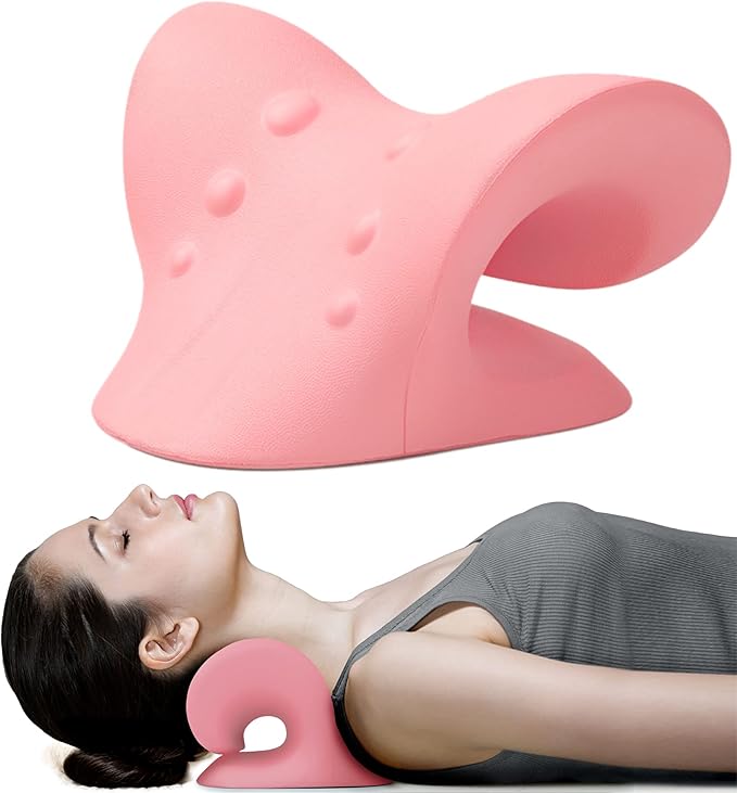 RESTCLOUD Neck and Shoulder Relaxer, Cervical Traction Device for TMJ Pain Relief and Cervical Spine Alignment, Chiropractic Pillow, Neck Stretcher
