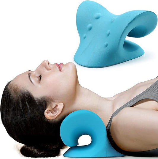 RESTCLOUD Neck and Shoulder Relaxer, Cervical Traction Device for TMJ Pain Relief and Cervical Spine Alignment, Chiropractic Pillow, Neck Stretcher