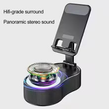 Phone Holder 3 in 1 Wireless Audio Bluetooth Speaker Adjustable Foldable Desktop Holder For Family Live iPhone Xiaomi Lazy Stand